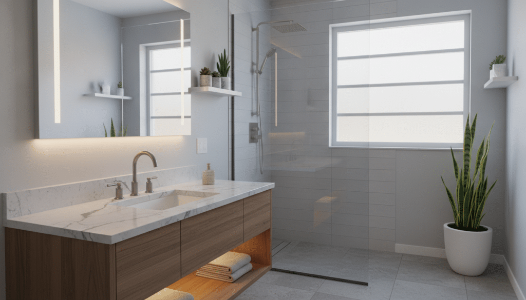 Cost-conscious modern bathroom remodeling ideas