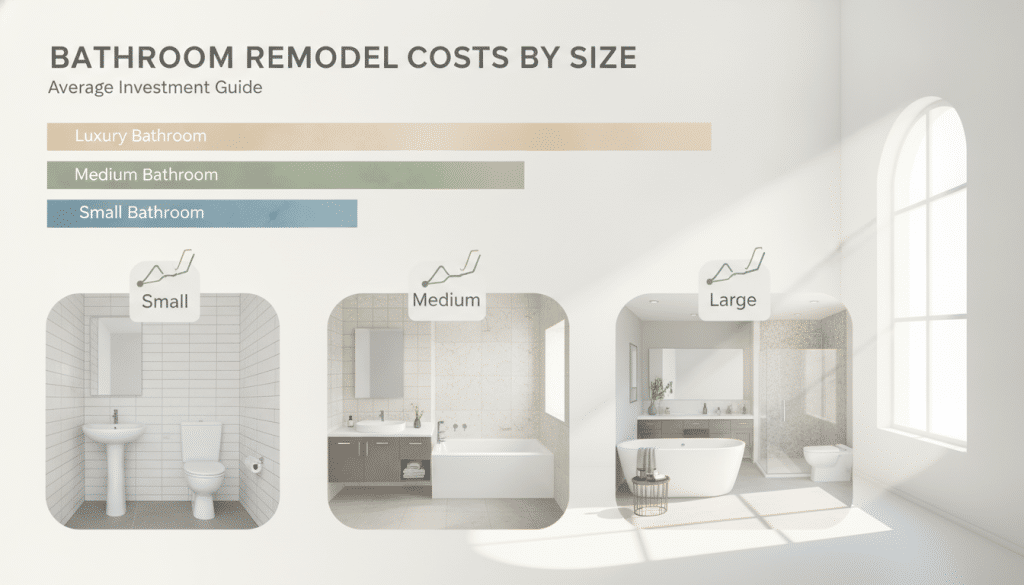 Bathroom remodel costs by room size