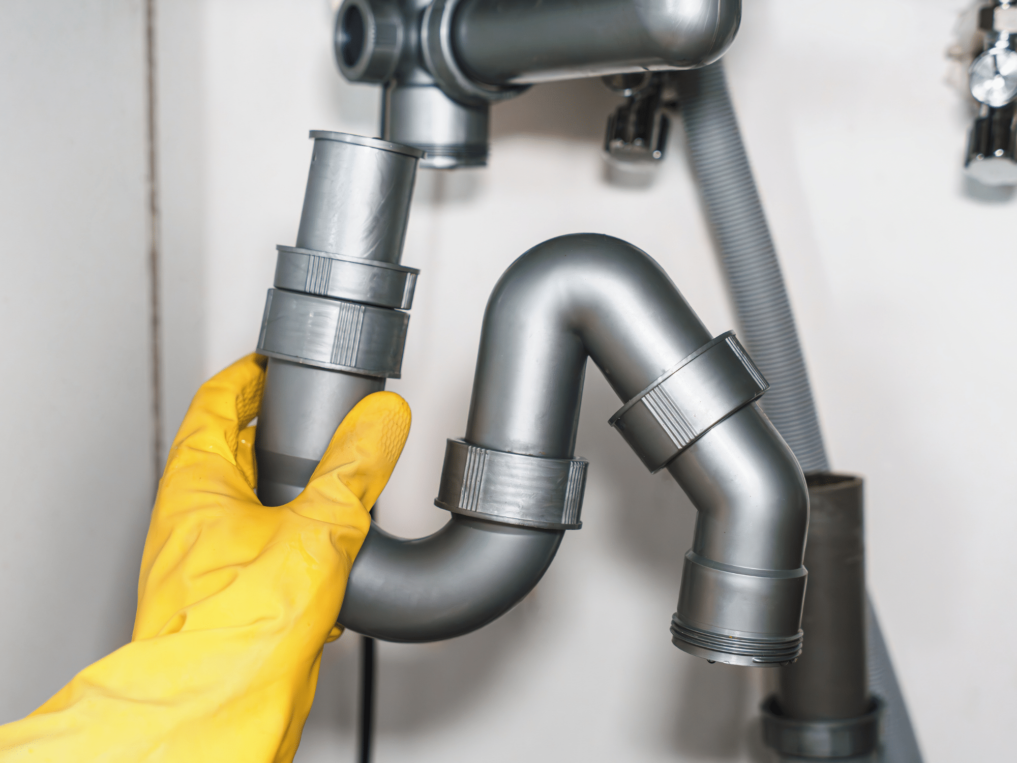 Residential sink and drain plumbing