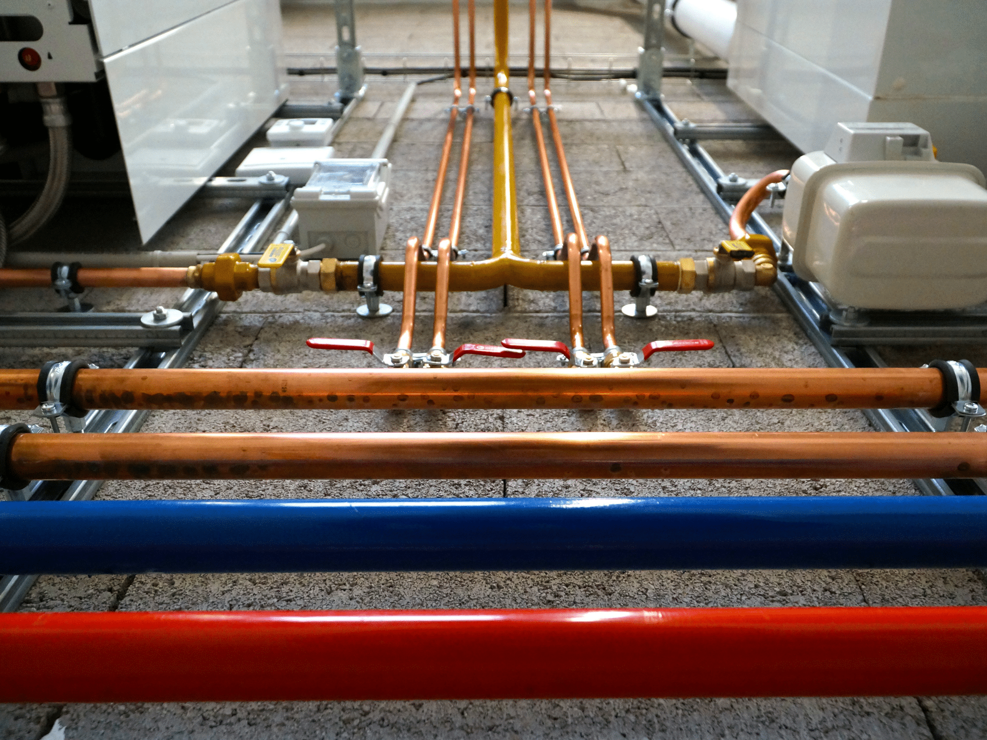 Water heater and connected plumbing in a Virginia Beach property